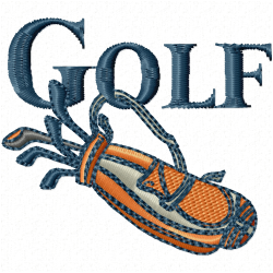 Golf Embroidery Design 4